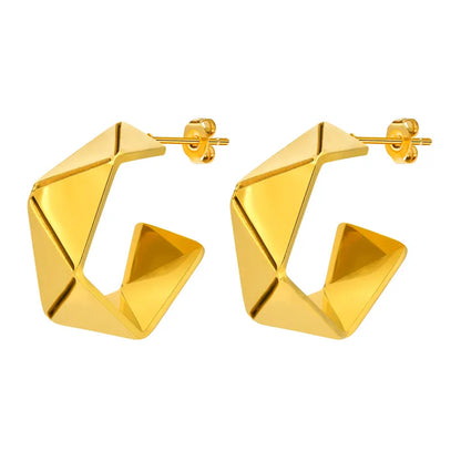 Aretes Oro Geométricos